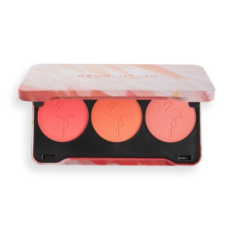Makeup Revolution Flamingo Mini Trio Blush Palette Oh My Blush